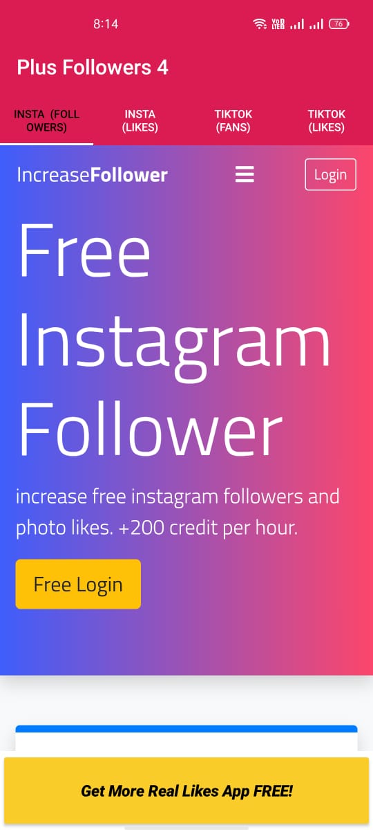 Download Plus followers 4 APK Red version(Unlimited) 3